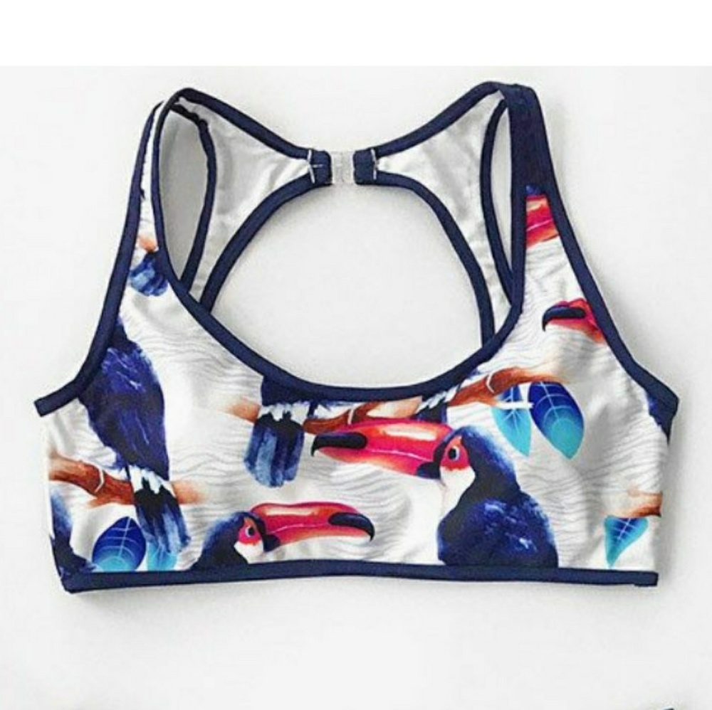 Toucan bathing suit top